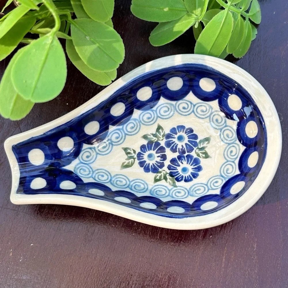 Vintage Polish Spoon Rest Hand-made in Poland